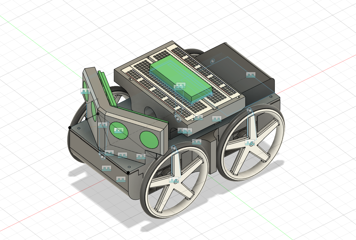 Fusion 360 CAD model of the complete maze robot
