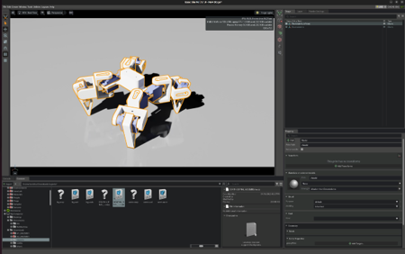 Quadruped locomotion assembly in Isaac Sim