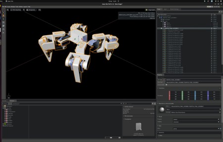 Isaac Sim environment during gait iteration